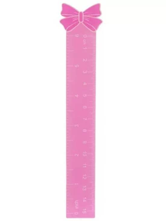 fiddlestix Other - New Pink Bow Top Plastic Ruler